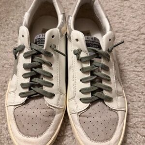 Golden Goose White and Gray Sneakers
